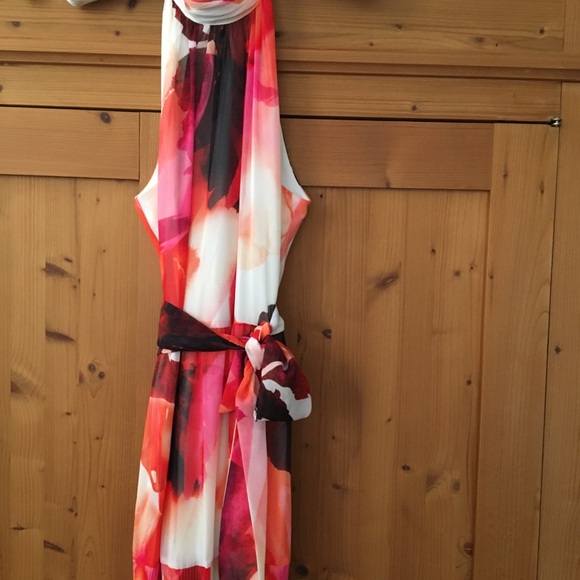 Alex Marie Halter Mock-Neck Sleeveless Tiered Chiffon Maxi Dress - Picture 4 of 6